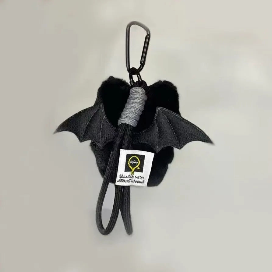 Cute Black Cat Plush Keychain – Big-Eyed Kitten Key Ring Plush Keychain Charm PLUSH