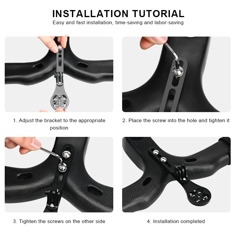 Aluminum Alloy Bike Handlebar Mount for Garmin & Cameras Bike Handlebar Mount PLUSH