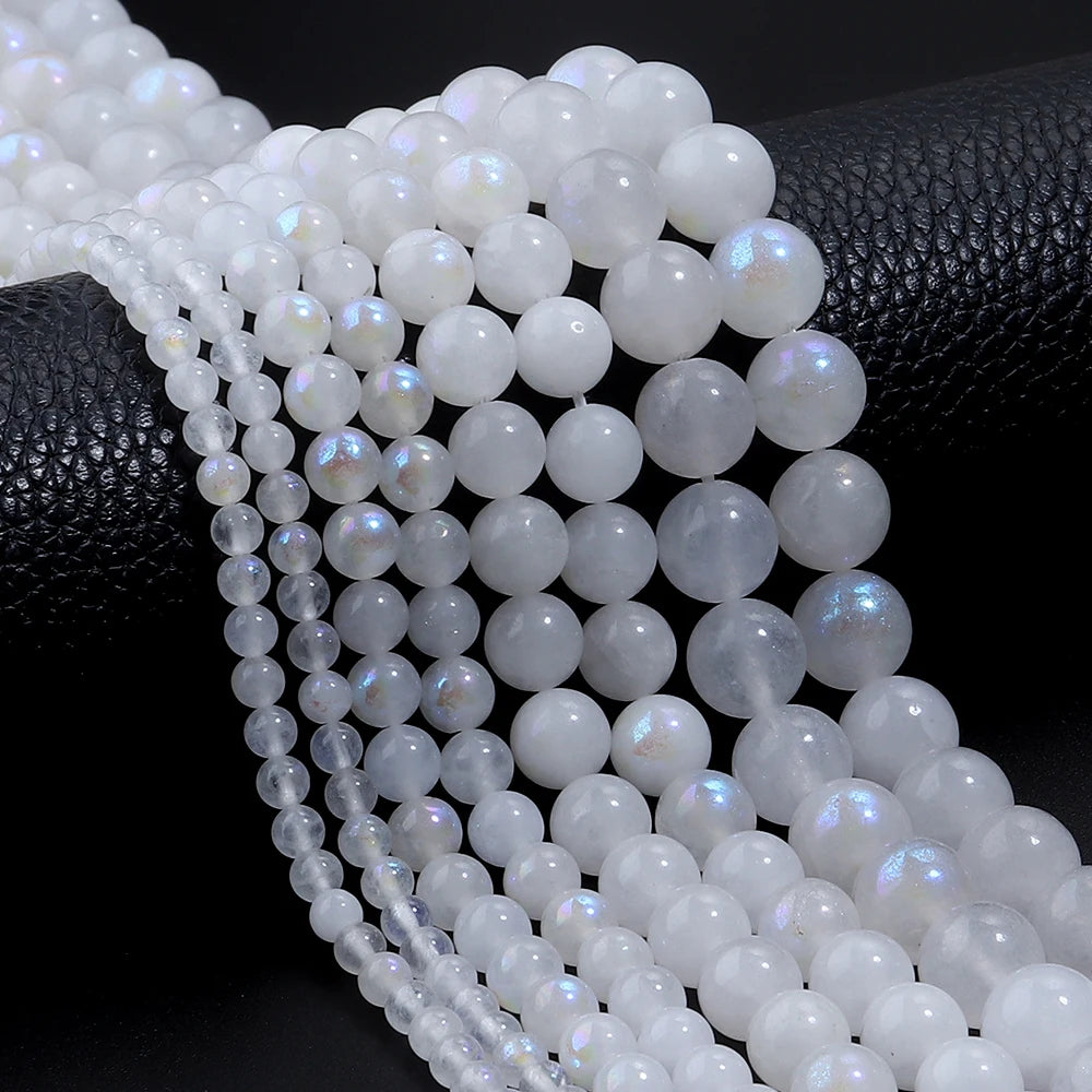 Natural Moonstone Round Spacer Beads 4–10mm | DIY Jewelry Natural Stone Beads PLUSH