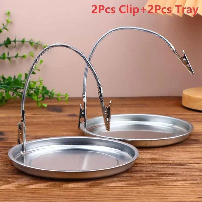 Metal Double-Headed Mosquito Coil Holder Stand | Home & Camping Mosquito Coil Stand PLUSH 2Pcs Clip 2Pcs Tray