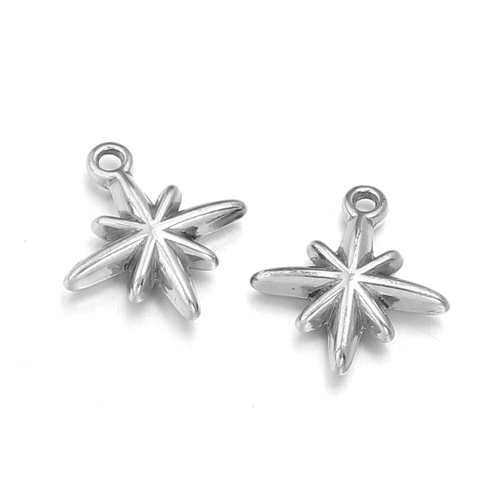 5pcs Stainless Steel Sun Moon Star Charms – DIY Jewelry Jewelry Charms PLUSH ST-Style 05