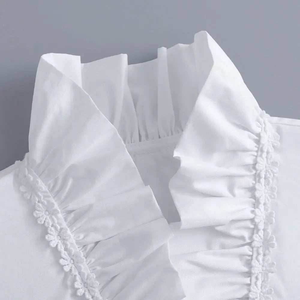 Women's Detachable Fake Collar V-Neck Ruffle Pleated Cuff Detachable Collar PLUSH