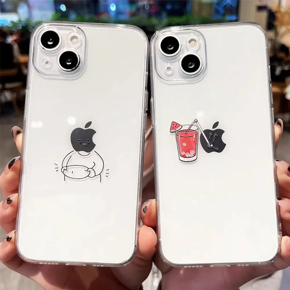 Matchstick Couple iPhone Case – Funny Abstract Art Cover Phone Case PLUSH