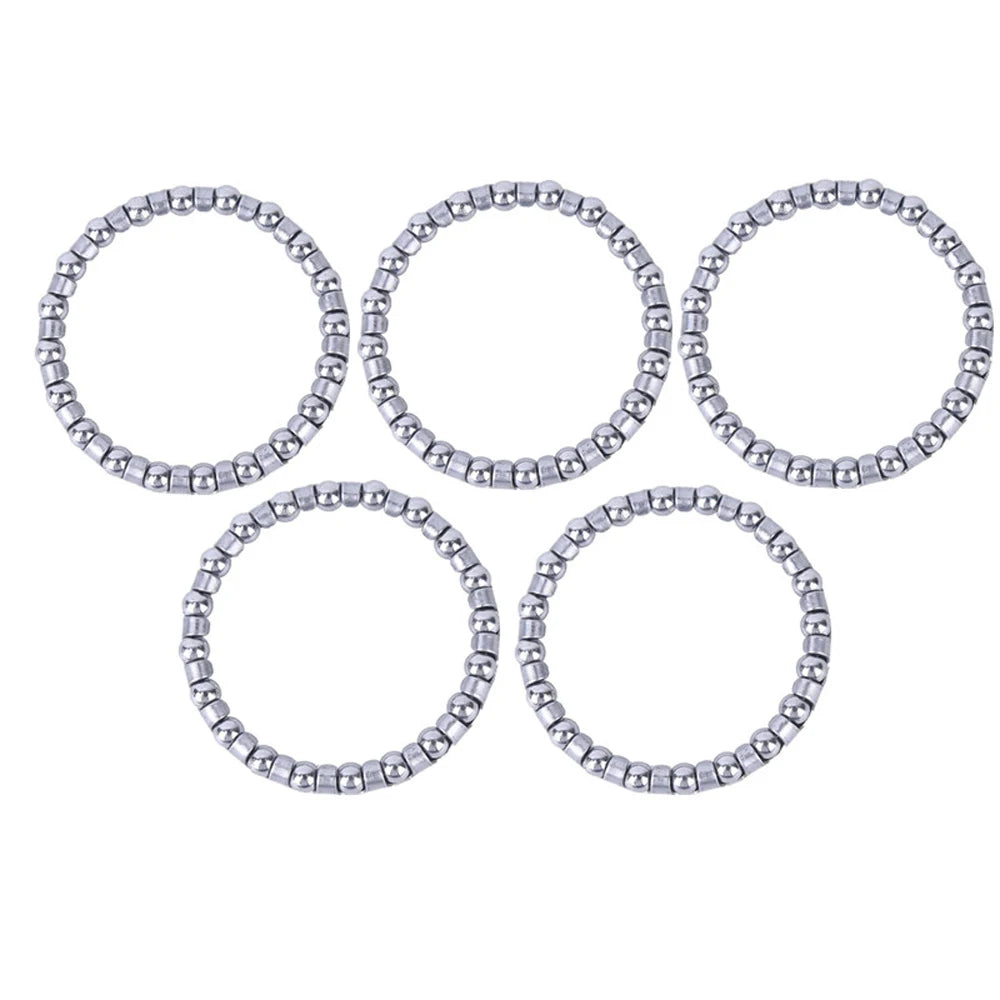 20-Ball Bicycle Headset Caged Bearing Retainer 39mm 5pcs Bicycle Headset Bearing PLUSH Silver