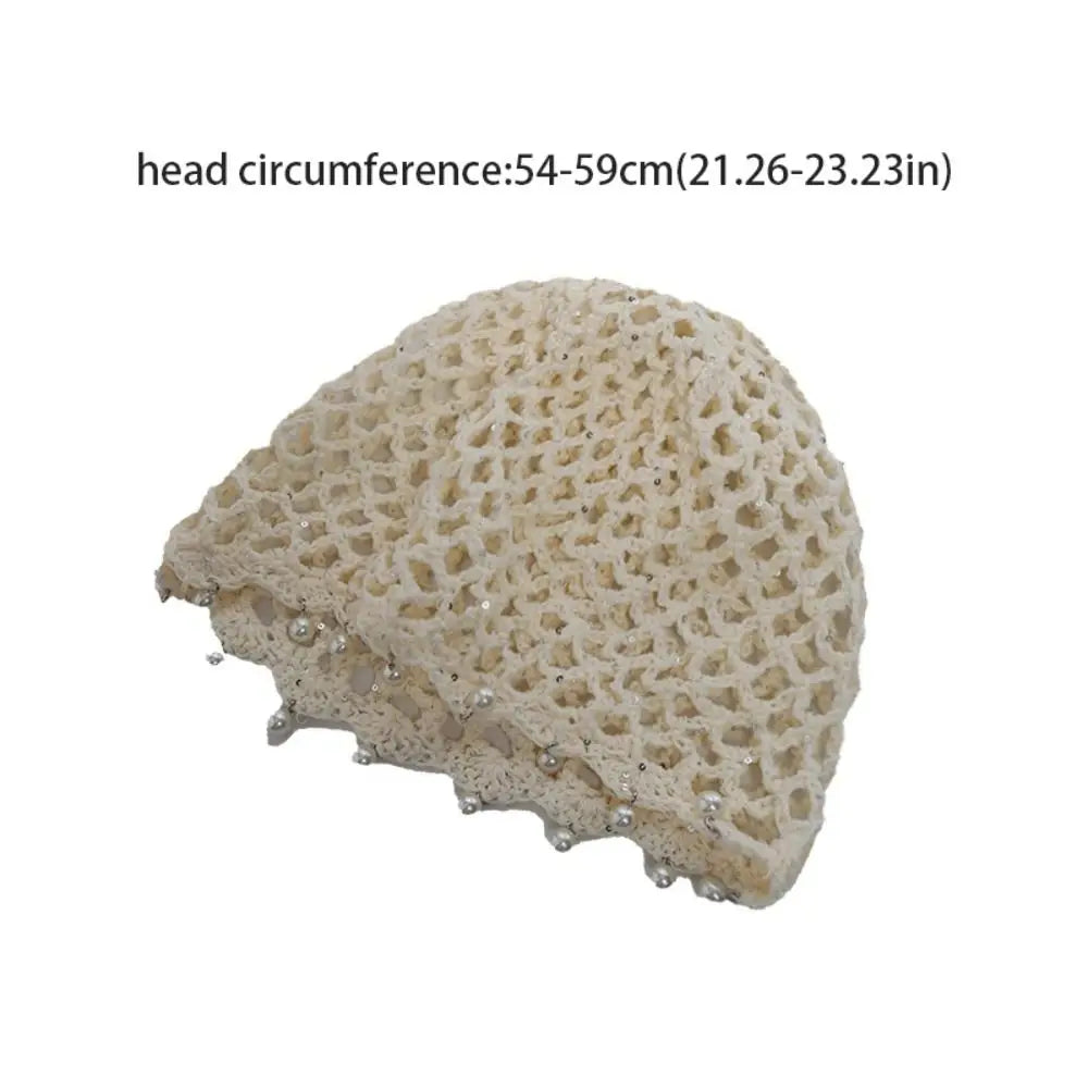 Bohemian Crochet Knitted Hat with Beads & Tassels Crochet Knitted Hat PLUSH