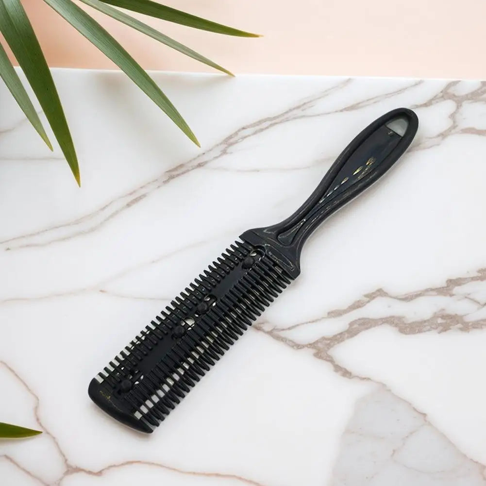 Barber Hair Cutting Comb with Razor Blade | Thinning Trimmer Hair Cutting Comb PLUSH