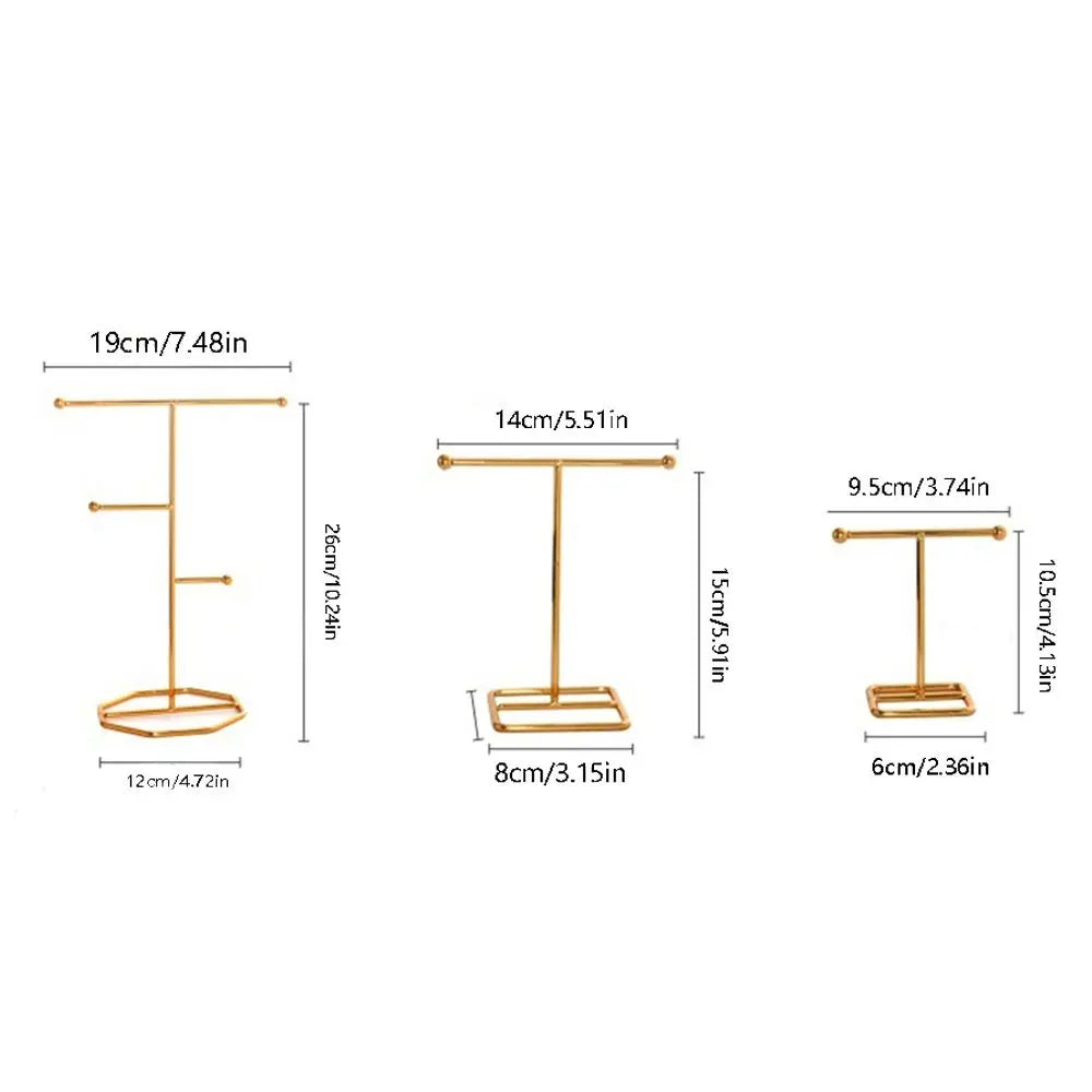 T-Shape Metal Jewelry Display Stand | Earring Organizer Rack Jewelry Display Stand PLUSH