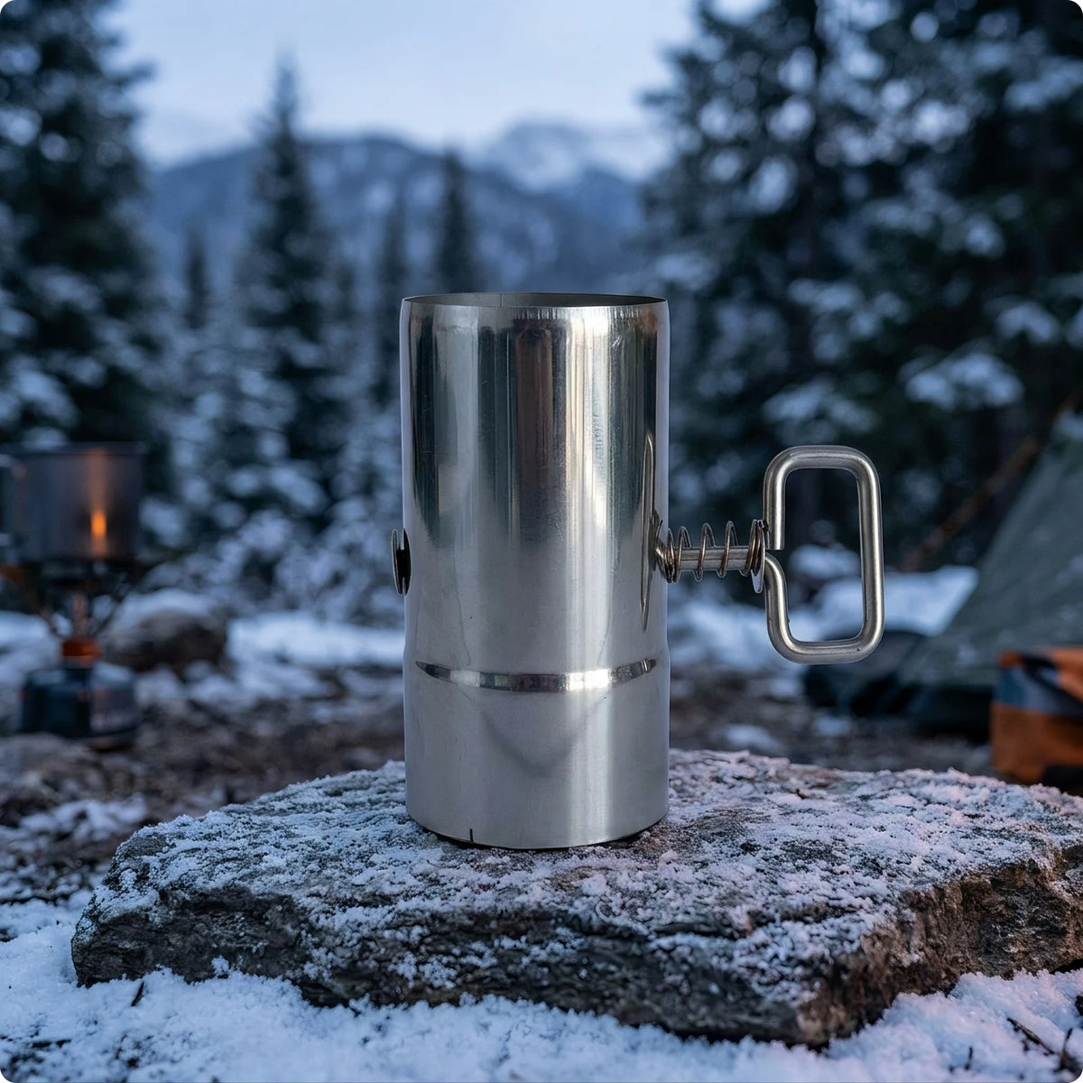 Stainless Steel Tent Heater Chimney Pipe with Handle Chimney Pipe PLUSH 6-12cm