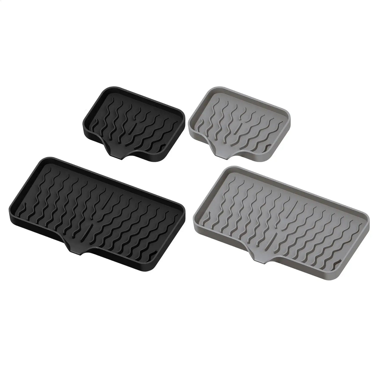 Silicone Sink Mat – Self-Draining Soap Dish & Sponge Holder Silicone Sink Mat PLUSH