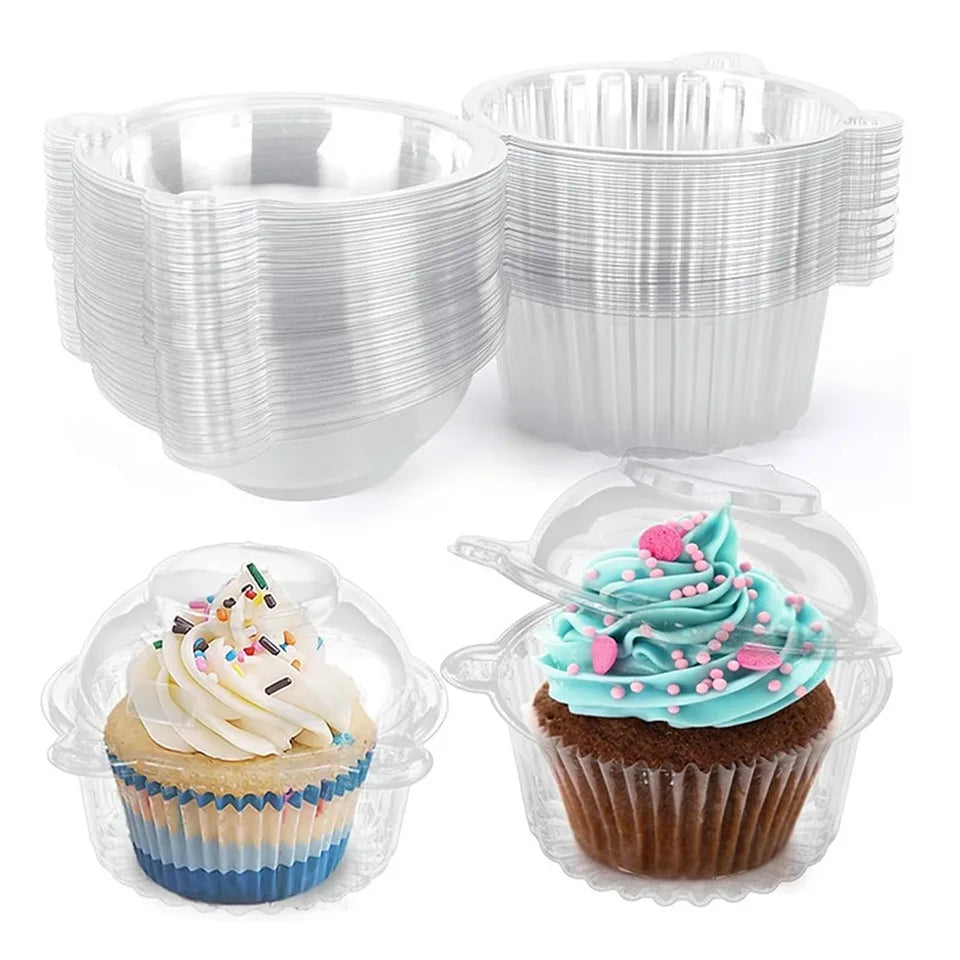 Cat Head Clear Plastic Cake Boxes 50/100pcs Party Favor Cake Gift Boxes PLUSH