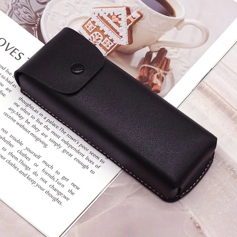 PU Leather Glasses Case – Unisex Eyeglass & Sunglasses Box Eyeglass Case PLUSH black