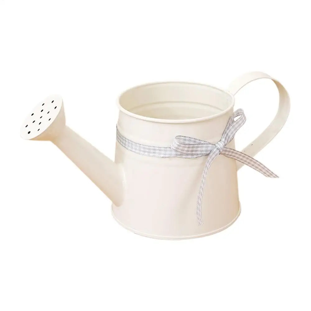 Mini Metal Watering Can – Decorative Indoor Plant Sprinkler Garden Watering Can PLUSH White