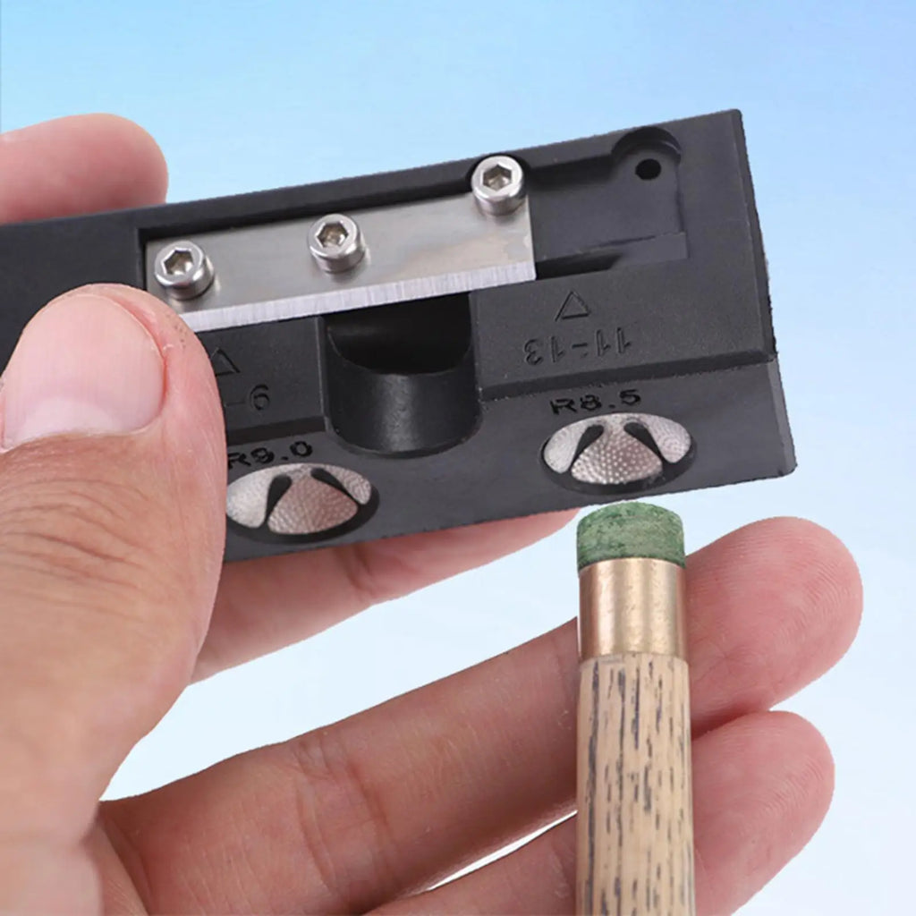 9-in-1 Pool Cue Tip Repair & Shaping Tool | Billiard Accessory Cue Tip Repair Tool PLUSH