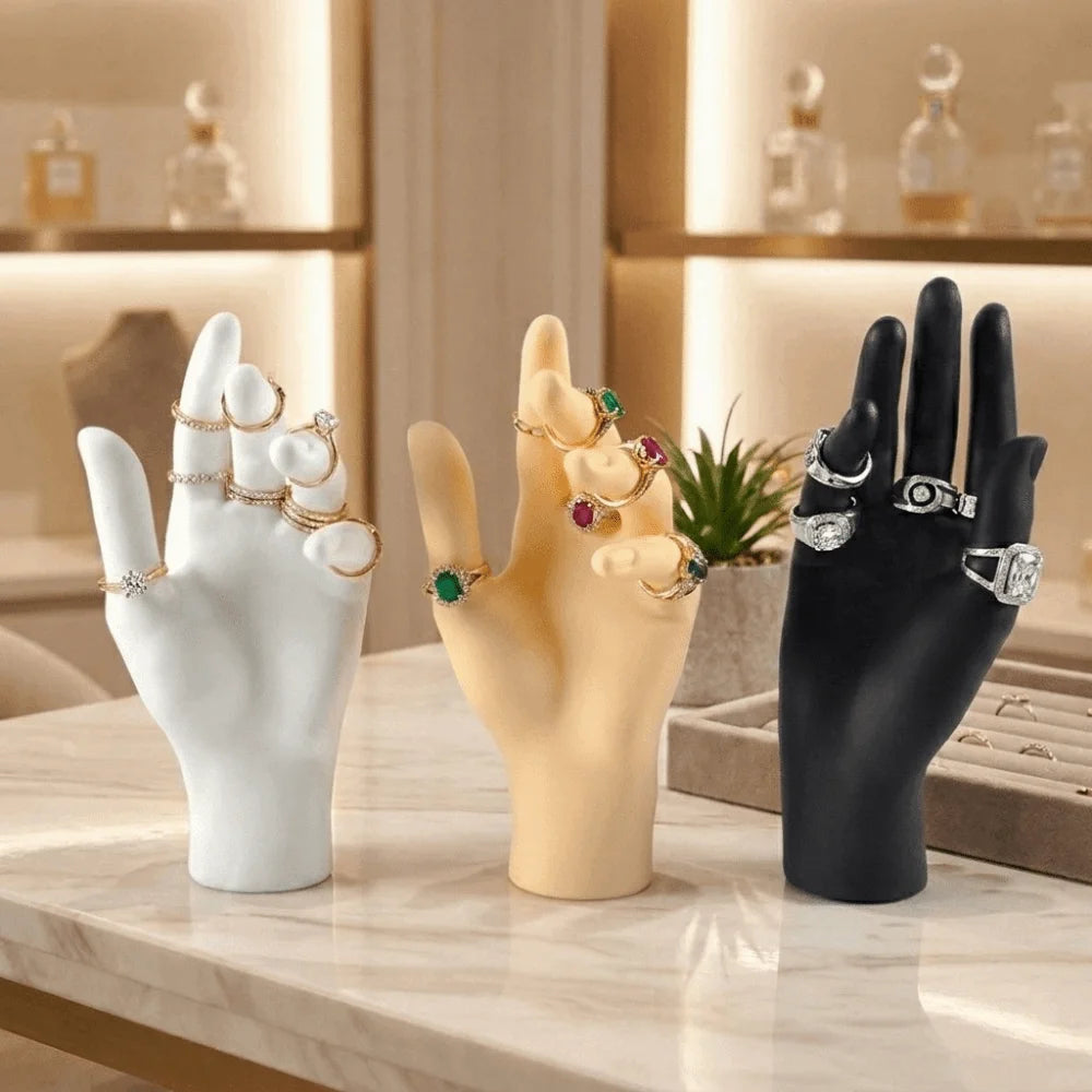 PVC Hand Model Ring & Watch Display Stand – 3 Styles Jewelry Display Stand PLUSH
