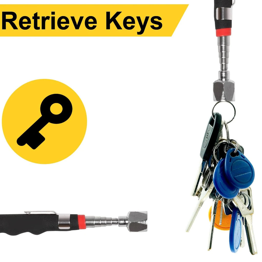 Telescopic Magnetic Pickup Tool Extendable 7–30 Inch with Mirror Magnetic Pickup Tool PLUSH