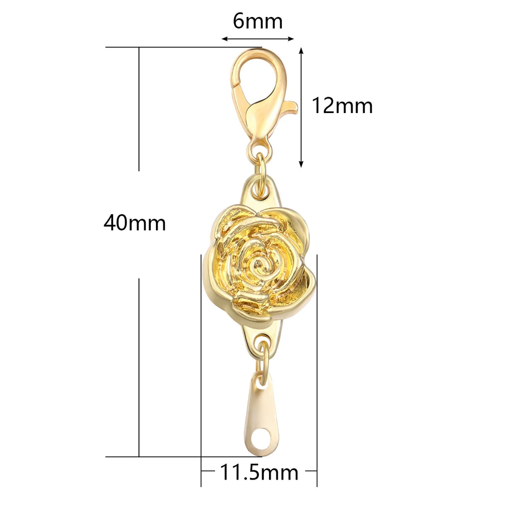 5 Sets Metal Rose Lobster Clasp Magnetic Buckle DIY Jewelry Jewelry Clasp Findings PLUSH