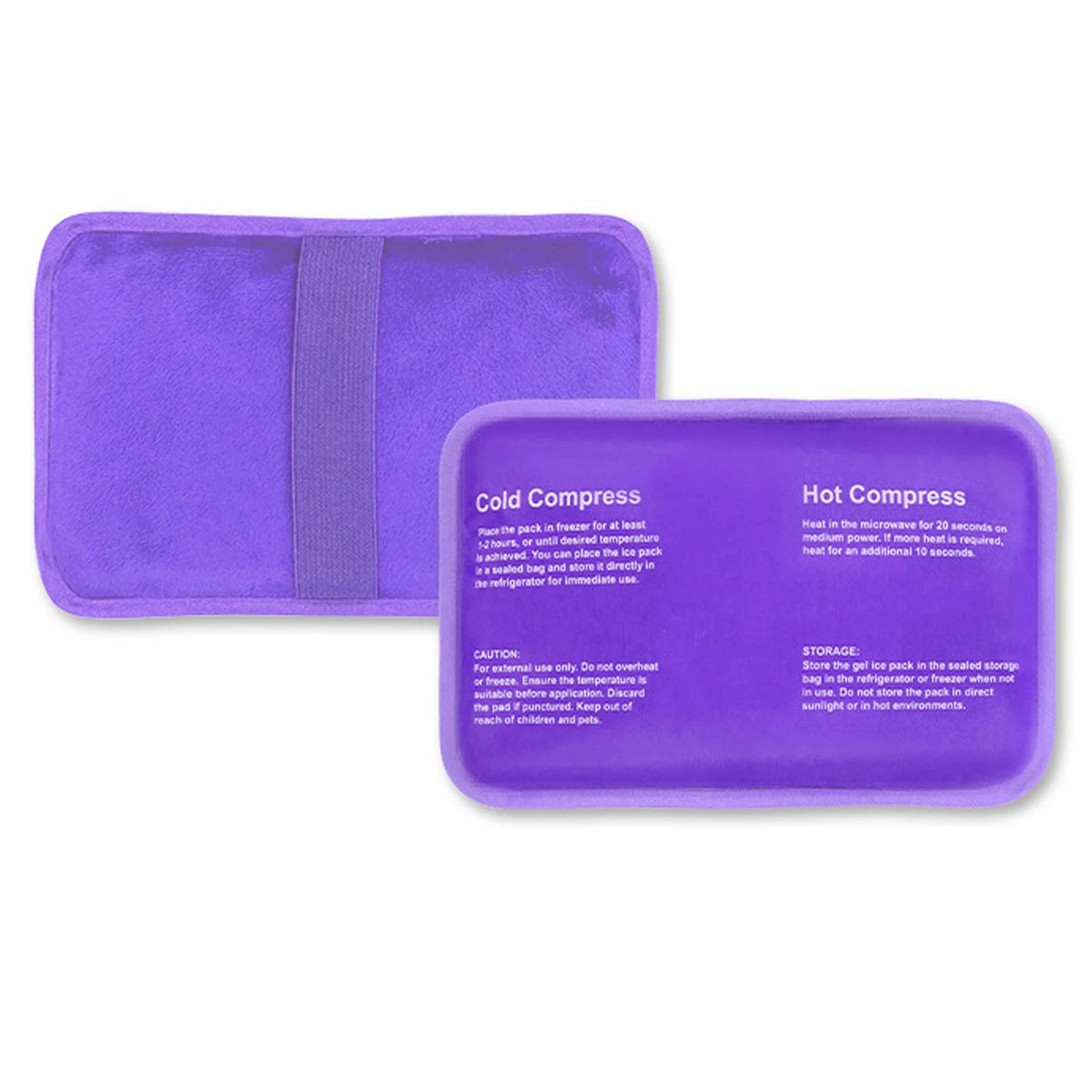 Large Reusable Hot Cold Gel Ice Pack – Shoulder Knee Back Hot Cold Gel Pack PLUSH Purple