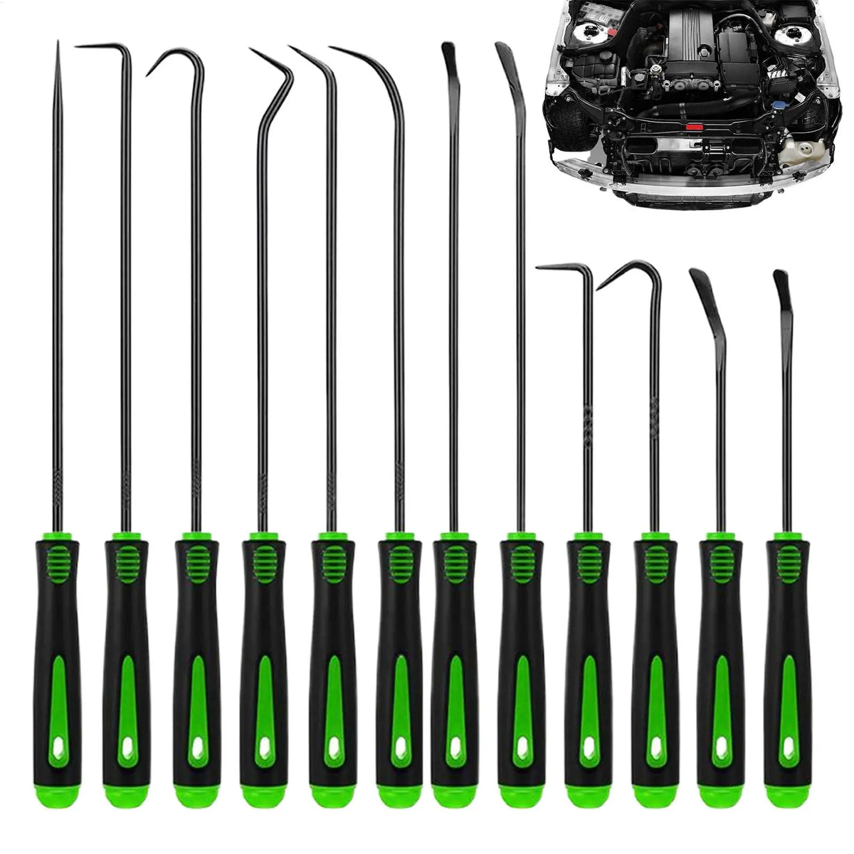 12-Piece O-Ring Seal Hook & Pick Set – Auto Repair Tools Automotive Hand Tool Set PLUSH