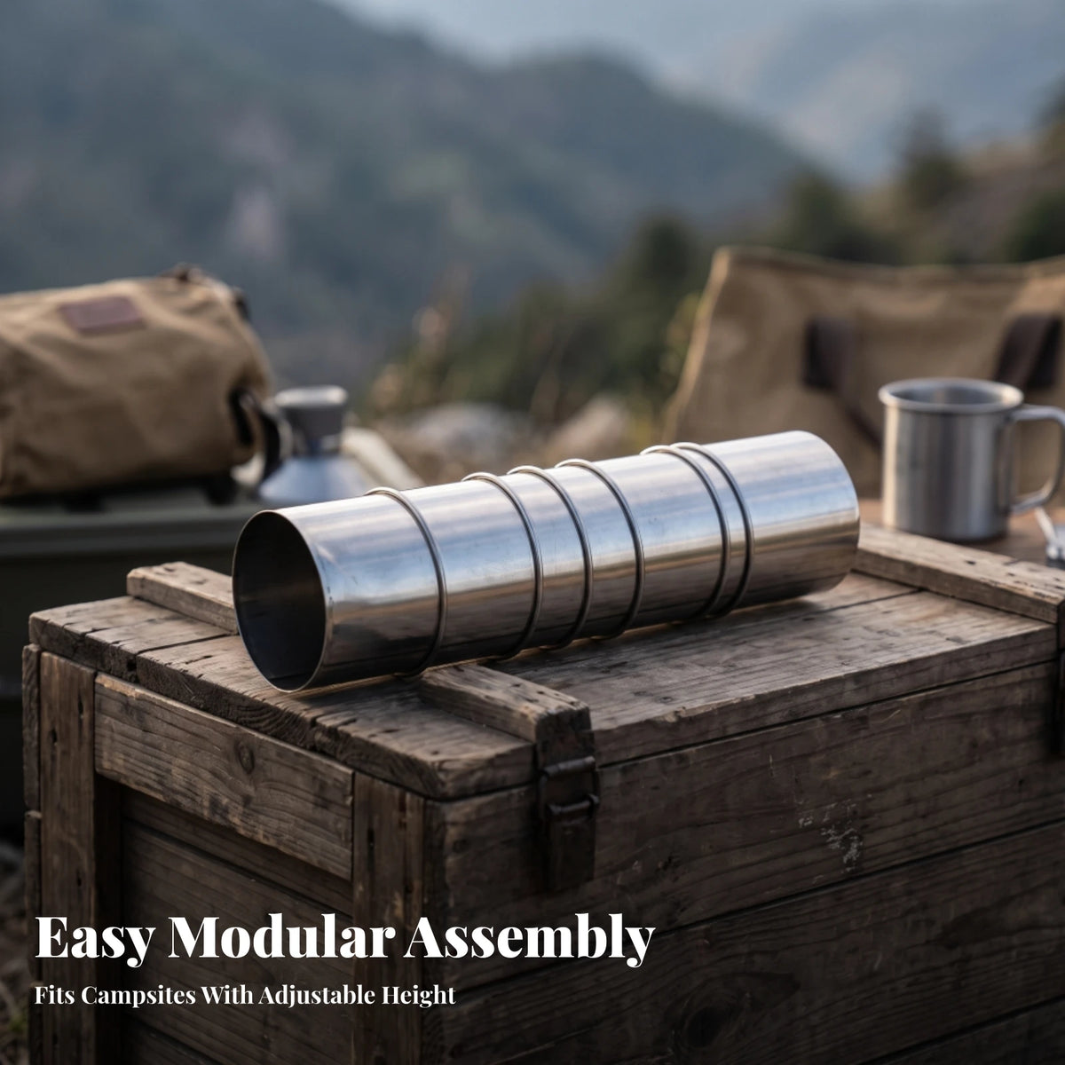 Stainless Steel Straight Chimney Pipe – Tent Stove Flue Extension Chimney Flue Pipe PLUSH