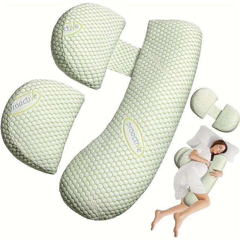 H-Shaped Pregnancy Pillow – Waist & Abdomen Side Sleep Support Pregnancy Body Pillow PLUSH