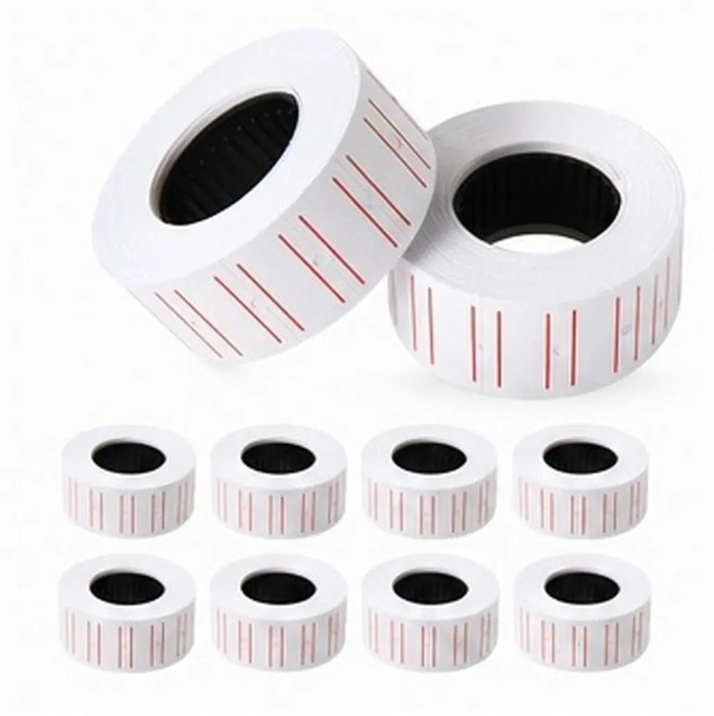 10 Rolls Adhesive Pricing Labels – 40,000 Stickers for Retail Adhesive Pricing Labels PLUSH