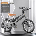 Kids' 12" Magnesium Alloy Bike with Training Wheels – Ages 3–6 Kids' Bicycle PLUSH Mecha Gray