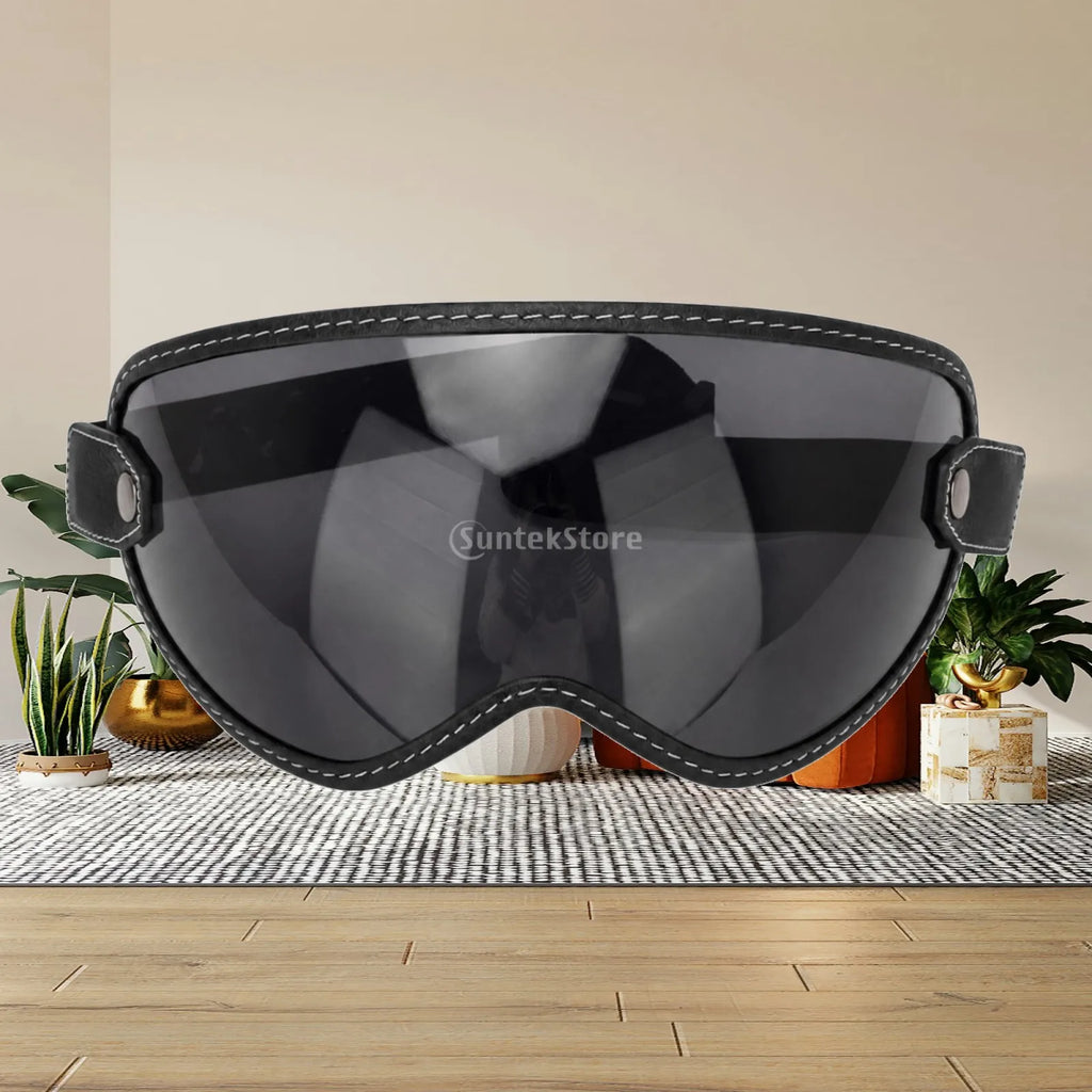 Retro Motorcycle Goggles – Classic Visor for Half Helmets Motorcycle Goggles PLUSH RevoRed