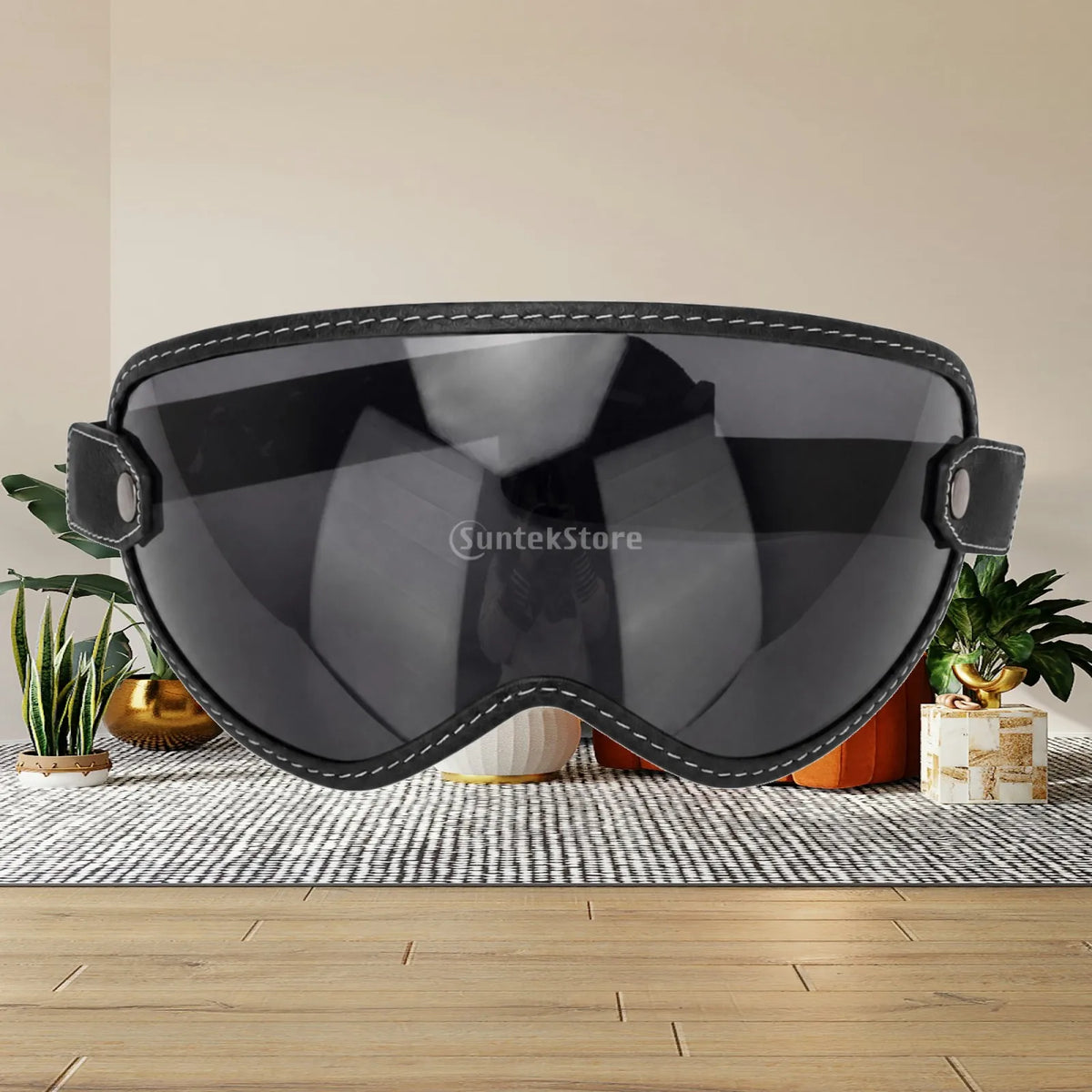 Retro Motorcycle Goggles – Classic Visor for Half Helmets Motorcycle Goggles PLUSH RevoRed