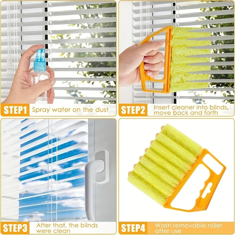 7-Finger Microfiber Blind & Window Cleaning Brush – Washable Blind Cleaning Brush PLUSH