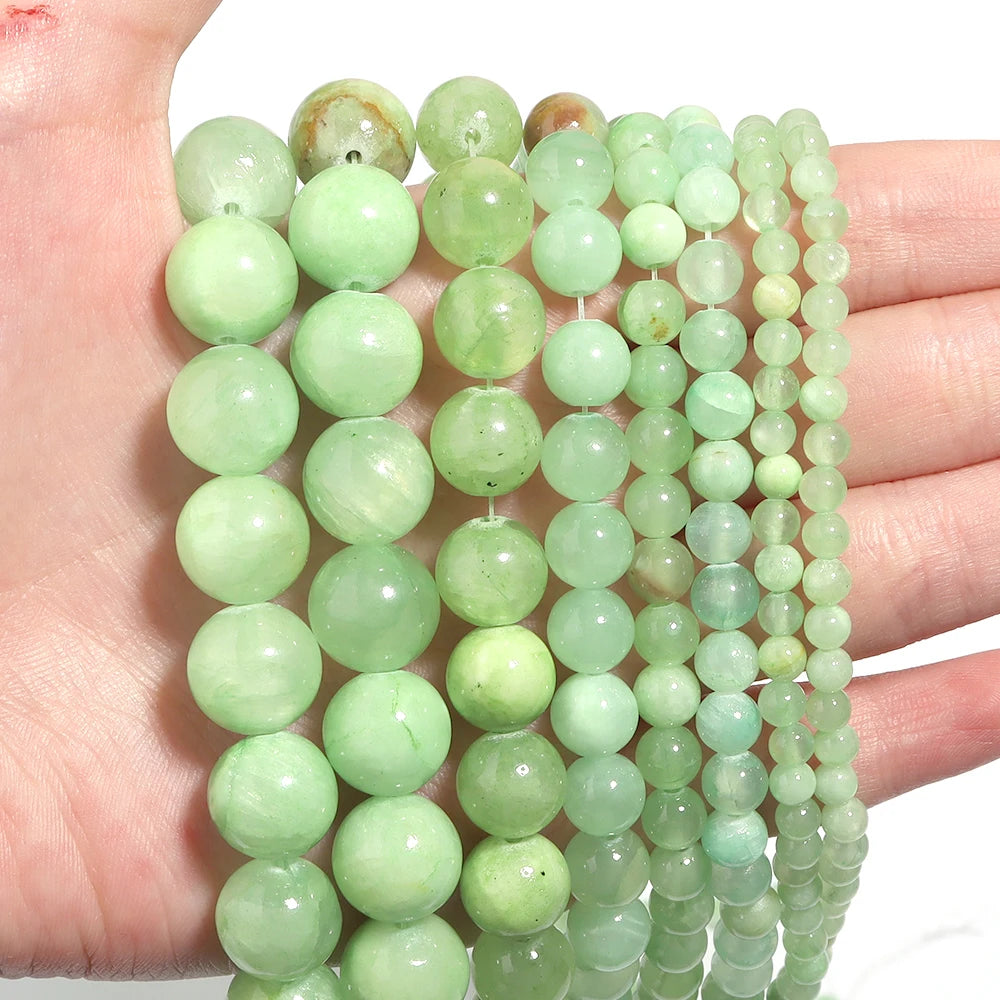 Cyan Natural Stone Round Spacer Beads – DIY Jewelry Making Natural Stone Beads PLUSH