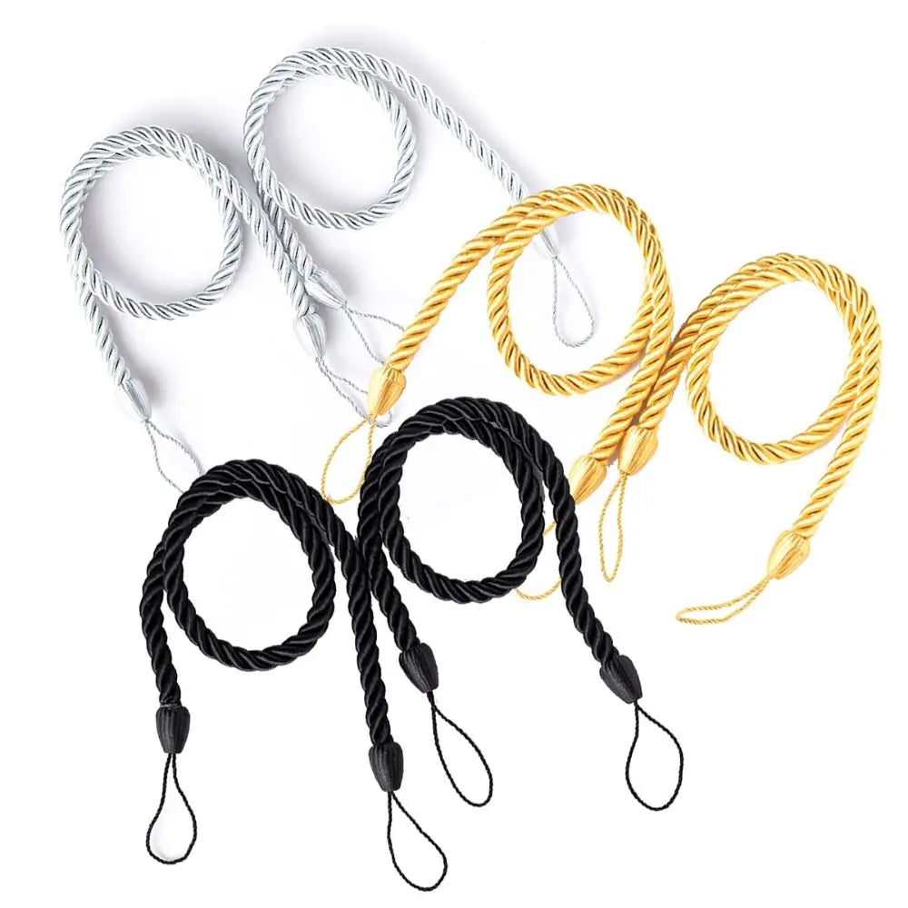 Woven Curtain Tiebacks 2-Pack – Twisted Rope Tie Straps Curtain Tiebacks PLUSH