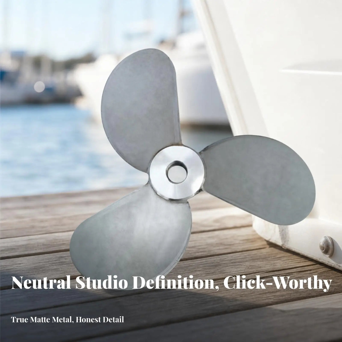 Stainless Steel 3-Blade Outboard Boat Propeller 200mm Outboard Boat Propeller PLUSH