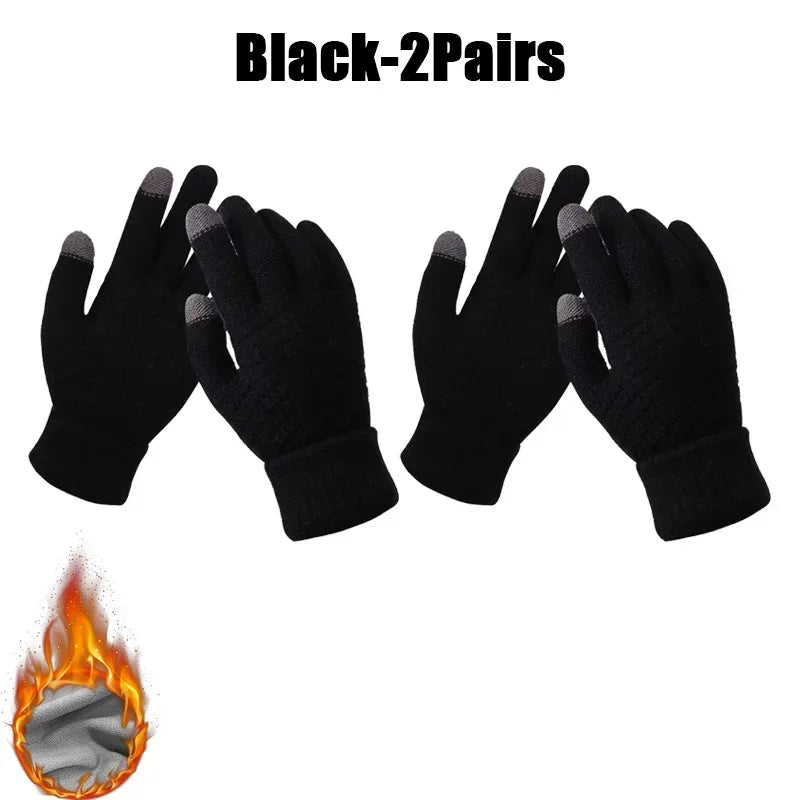 Winter Touch Screen Gloves – Warm Knit Mittens Unisex