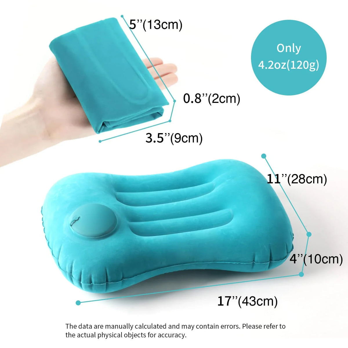 Inflatable Travel Pillow – Camping, Neck & Lumbar Support Inflatable Travel Pillow PLUSH
