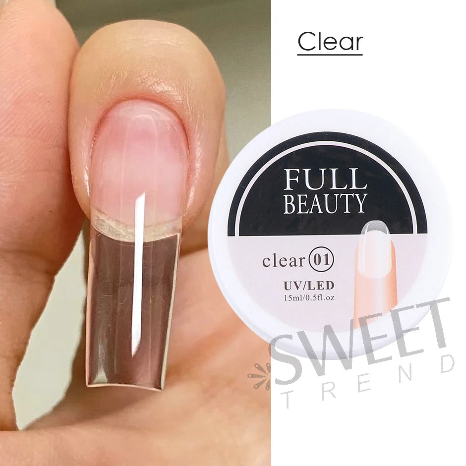15ml UV Hard Nail Extension Builder Gel | French Manicure Nail Extension Gel PLUSH