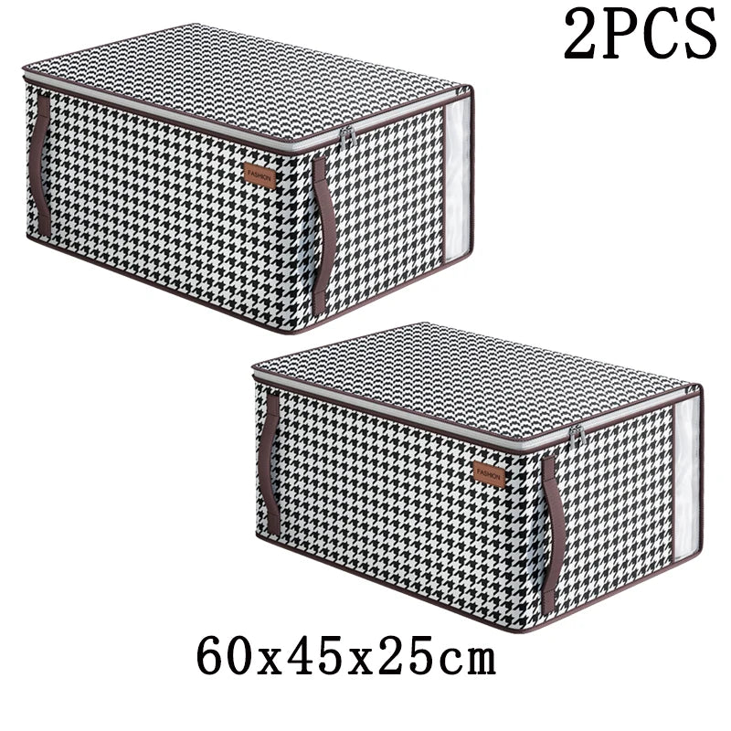 Large Capacity Quilt Storage Bag – Dustproof Clothing Organizer Clothing Storage Bag PLUSH L-2PCS