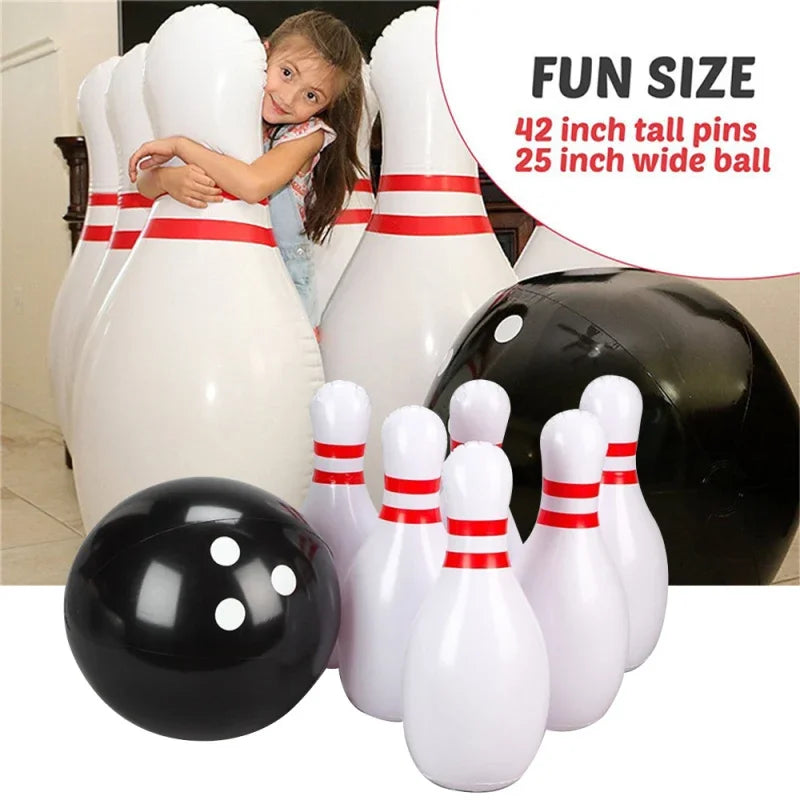 Giant Inflatable Bowling Set – Outdoor Family Yard Game Inflatable Yard Game PLUSH