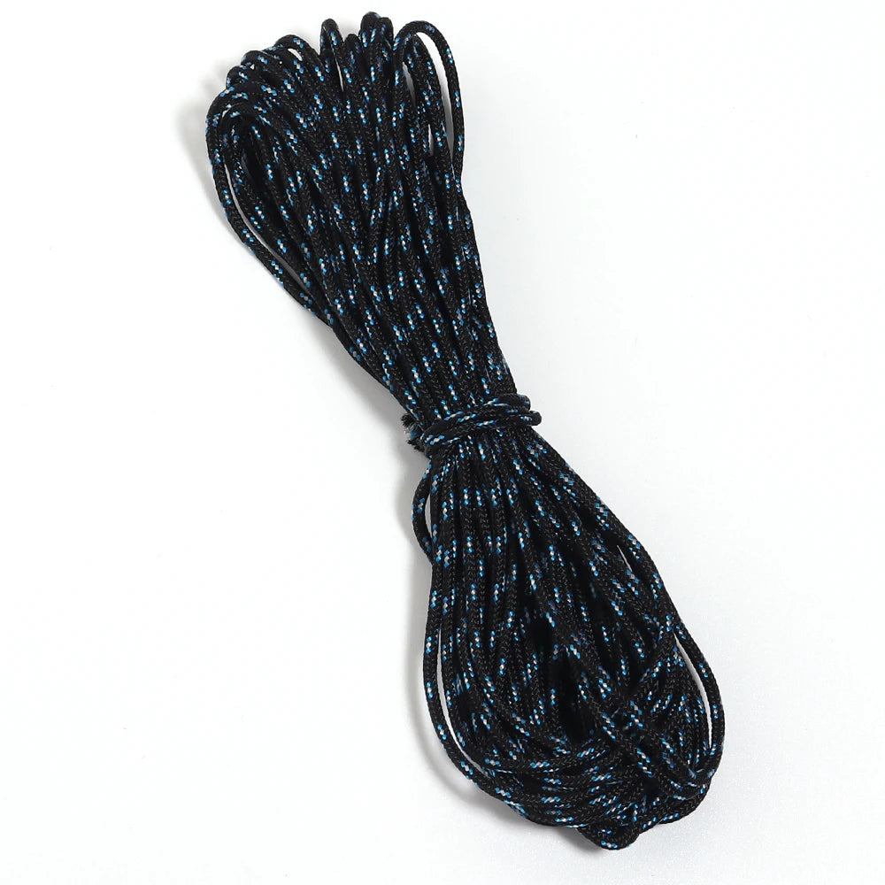 10 Yards 2mm Camouflage Polyester Braided Paracord DIY Cord Braided Paracord Rope PLUSH black blue