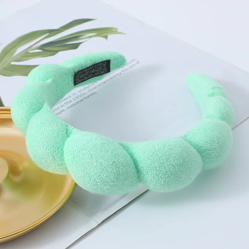Twist Sponge Spa Headband – Makeup & Face Wash Hair Hoop Spa Hair Headband PLUSH 6