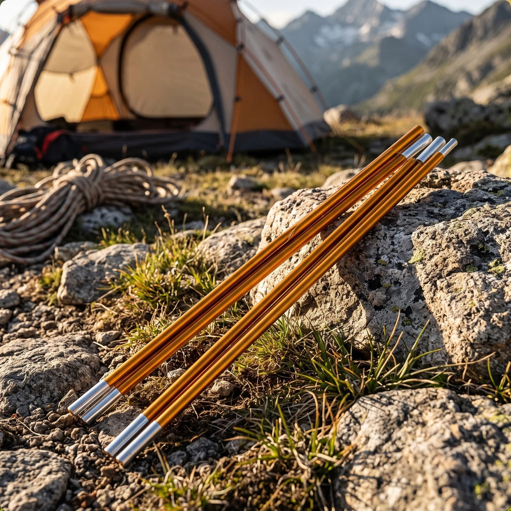 2-Pack Foldable Aluminum Tent Poles – Lightweight Heavy-Duty Tent Poles PLUSH
