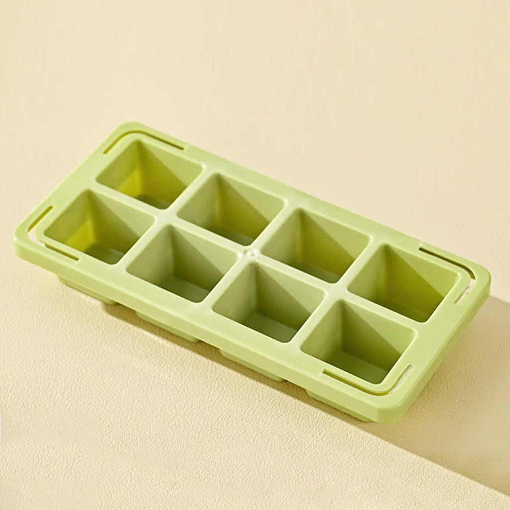 8-Grid Ice Cube Tray with Lid – Large Capacity Freezer Maker Ice Cube Tray PLUSH