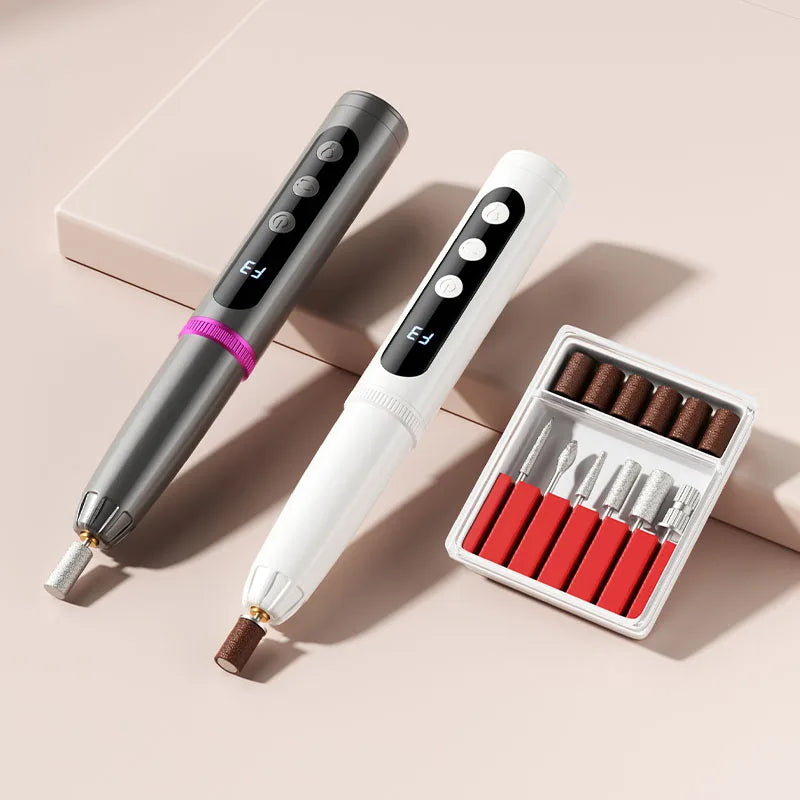Professional Electric Nail Drill & File – Home & Salon Tool Electric Nail Drill PLUSH
