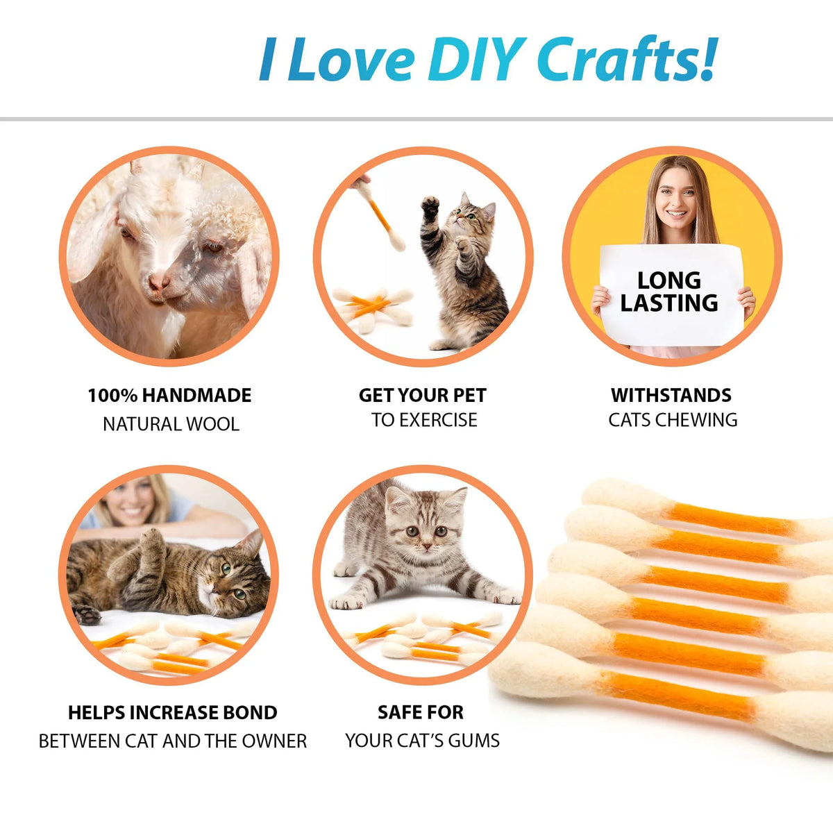 Giant Cotton Swab Cat Kick Toy – Chew & Interactive Play Cat Kick Toy PLUSH