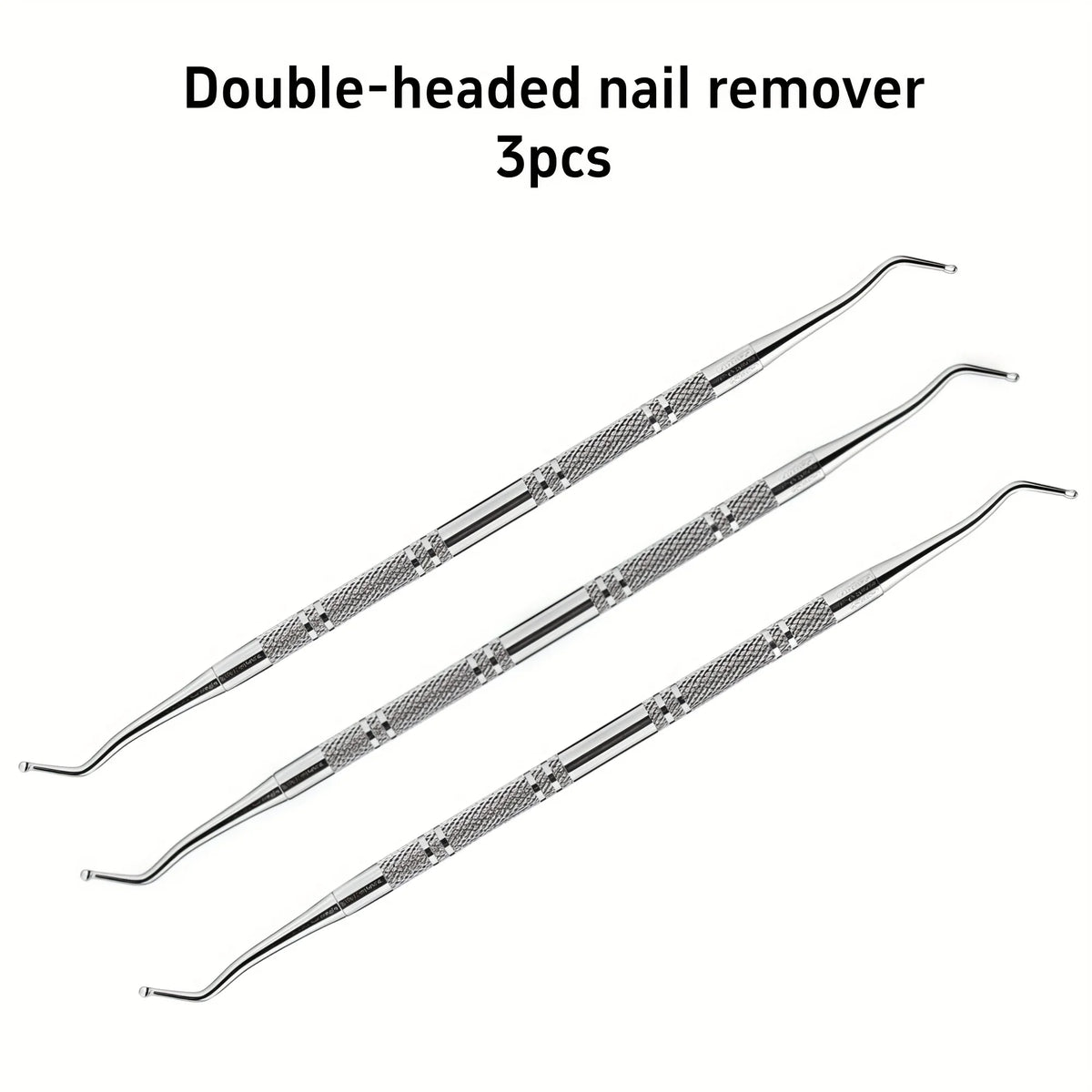 3pcs Stainless Steel Toenail Care Hook Lifter & File Set Nail Care Tool Set PLUSH