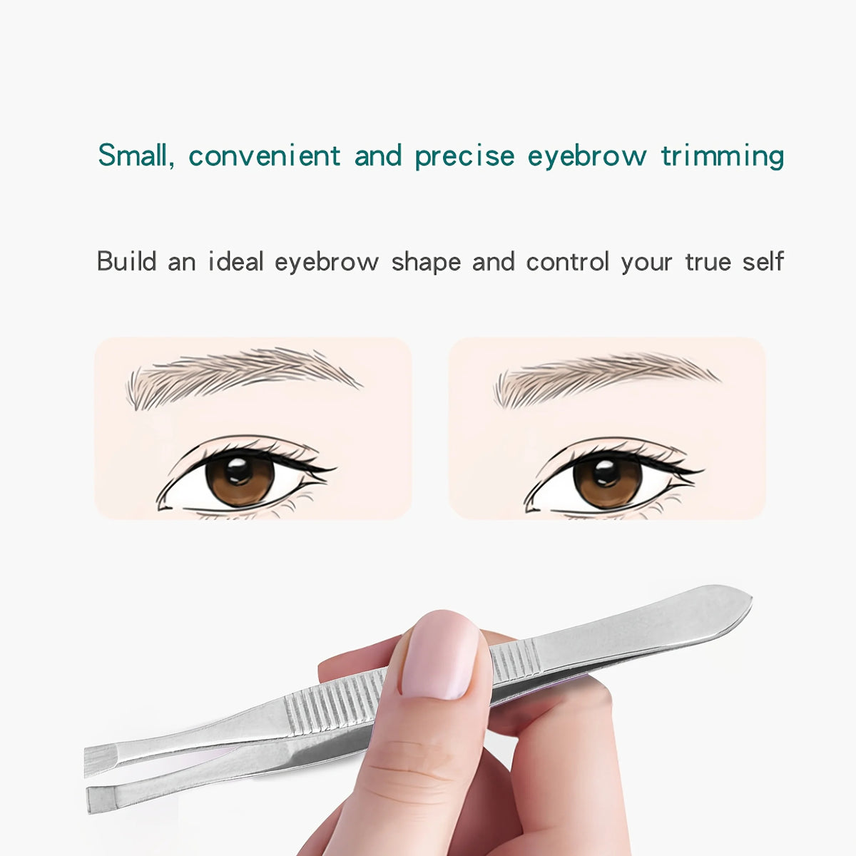Precision Slant Tip Eyebrow Tweezers for Men & Women Eyebrow Tweezers PLUSH