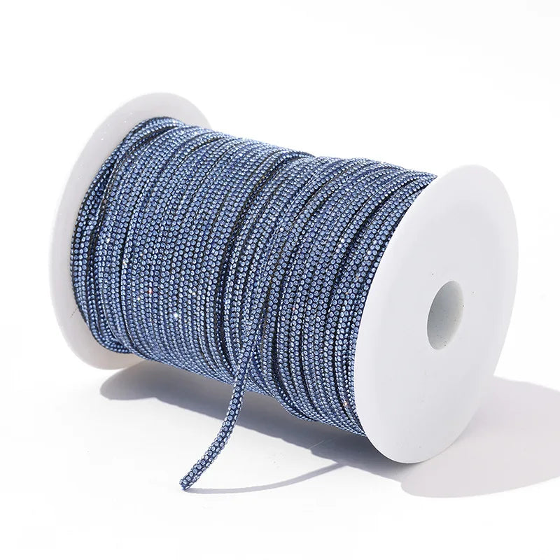50 Yards 4mm Glass Rhinestone Rope Crystal Cord Trim – DIY