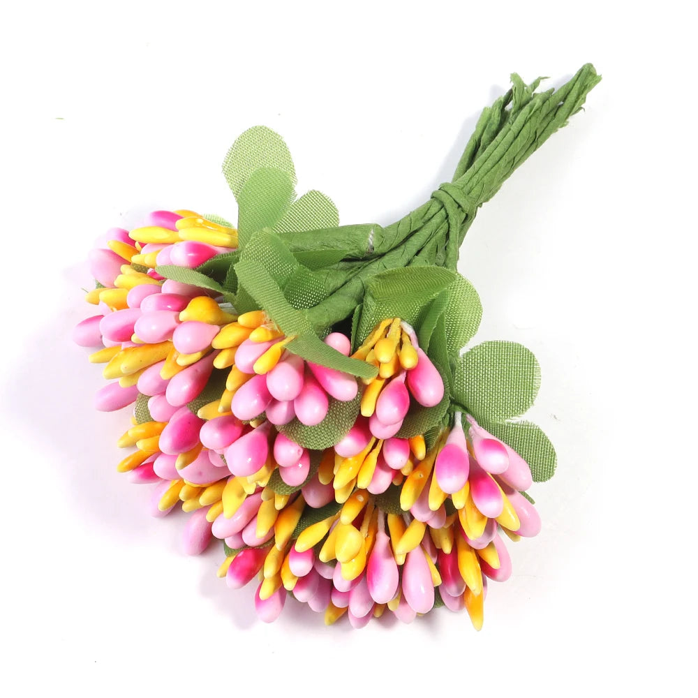 20pcs Gypsum Artificial Flower Stamens 85mm – DIY Wedding Décor Artificial Flower Stamens PLUSH pink 85mm