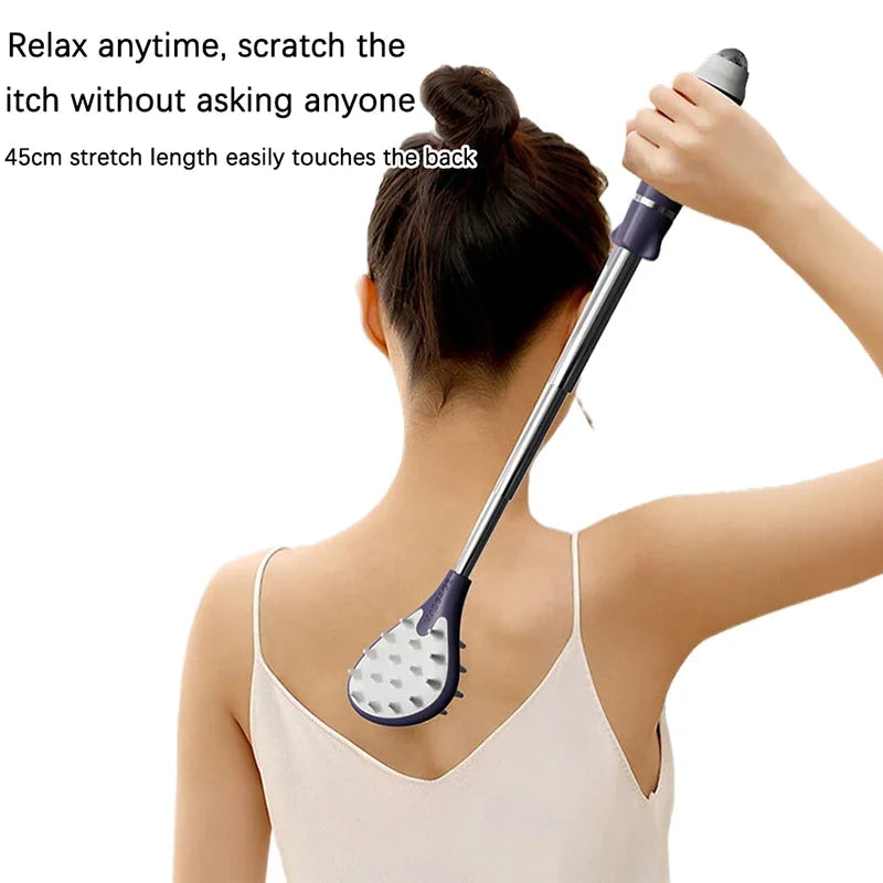 Telescopic Back Scratcher & Acupressure Massage Stick Back Scratcher Tool PLUSH
