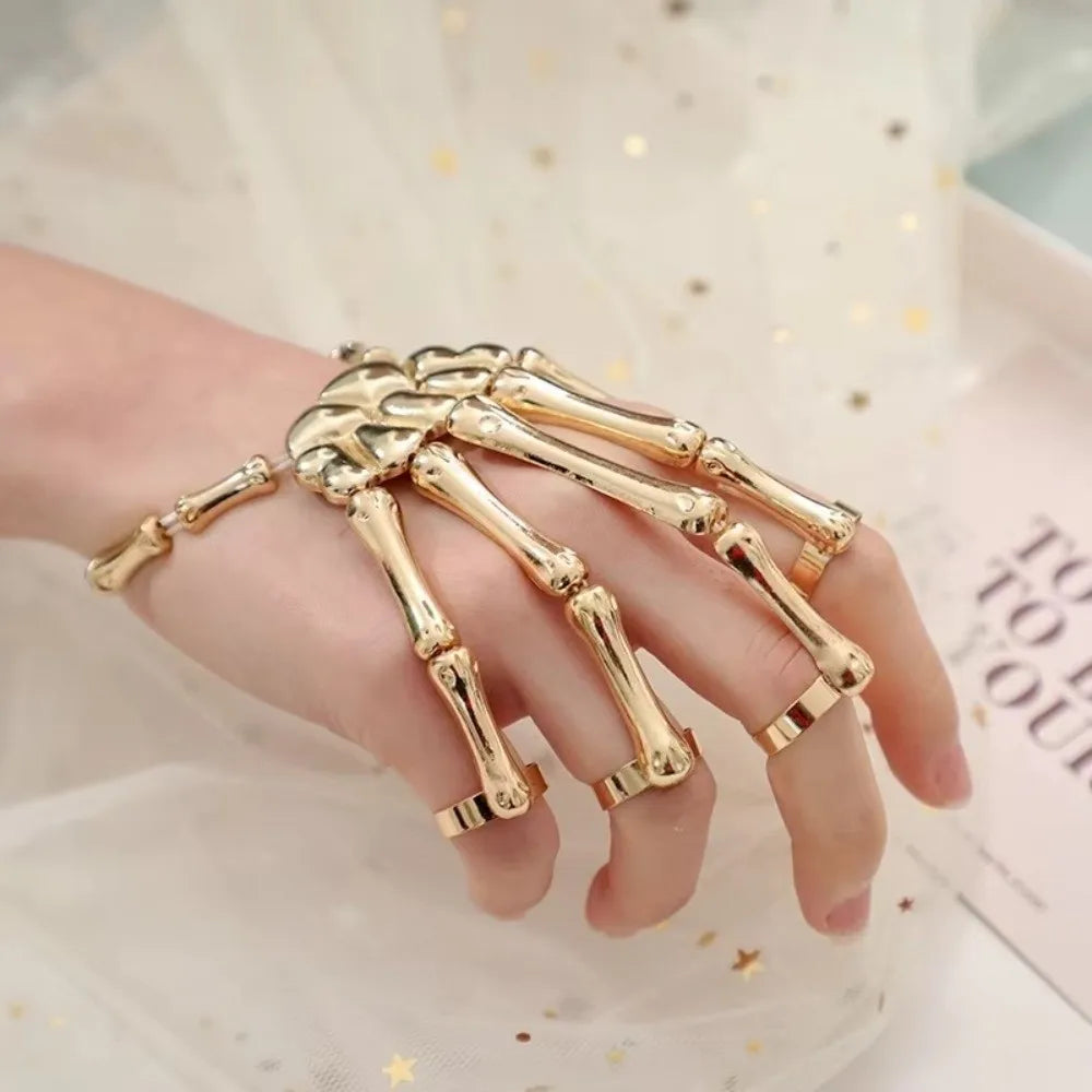 Ghost Hand Skull Claw Bracelet – Alloy Bangle for Women Fashion Bangle Bracelet PLUSH Black