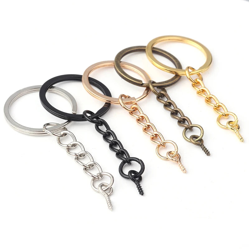 10pcs Metal O-Ring Split Keyrings 25/30mm – DIY Keychain Findings Jewelry Findings PLUSH
